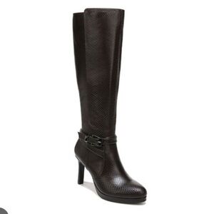 NATURALIZER Taelynn Calf Knee High Shaft Leather Boots Brown BRAND NEW Size 11